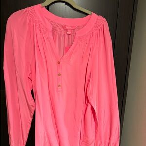 Lilly Pulitzer Elsa silk top size XL Peach New with tags